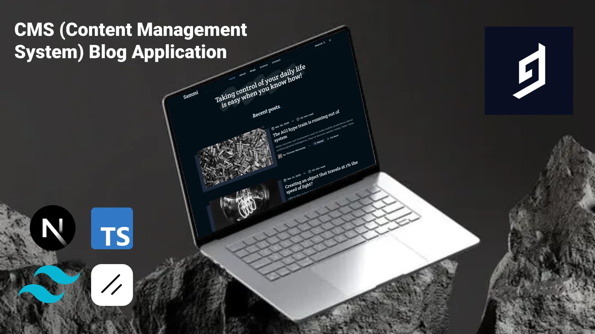 Screenshot of CMS Blog project